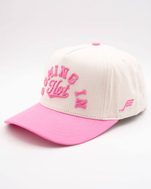 Coming In Hot x Mad Tucks™ Hat – Pink & Cream