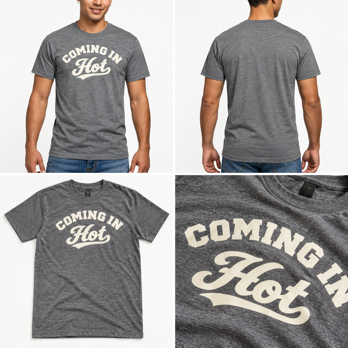 Coming In Hot Retro Script T-Shirt