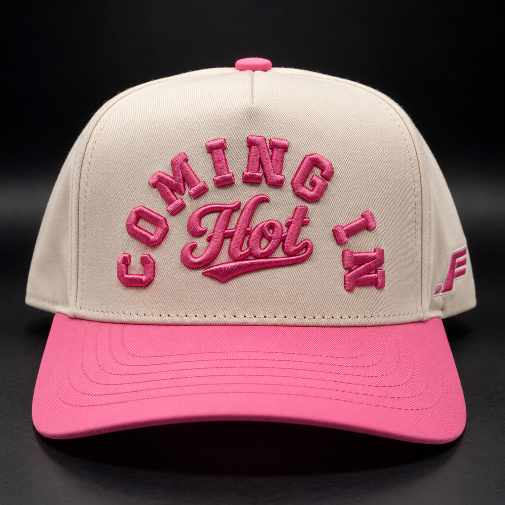 Coming In Hot x Mad Tucks™ Hat – Pink & Cream