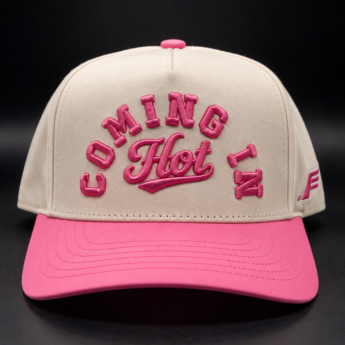 Coming In Hot x Mad Tucks™ Hat – Pink & Cream