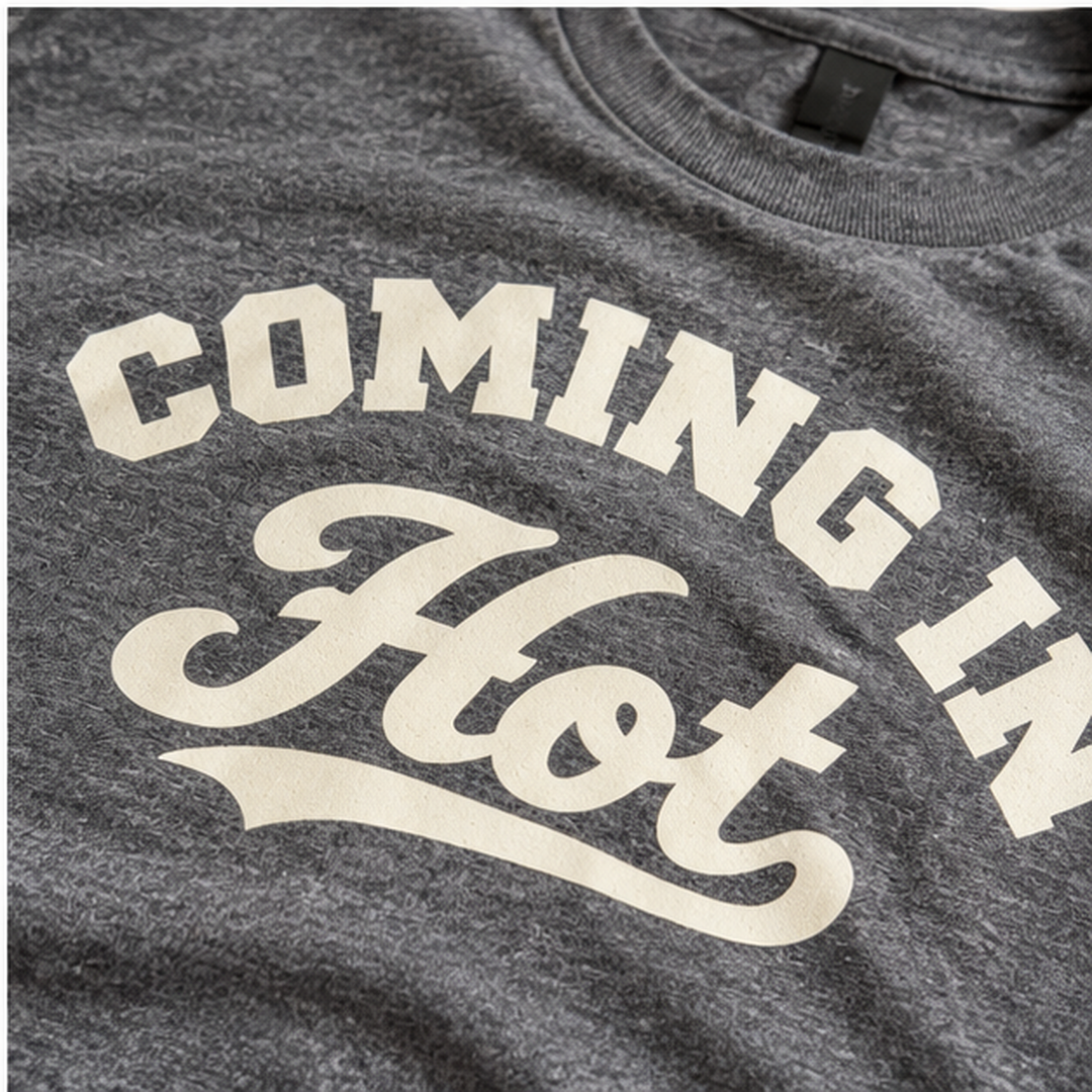 Coming In Hot Retro Script T-Shirt